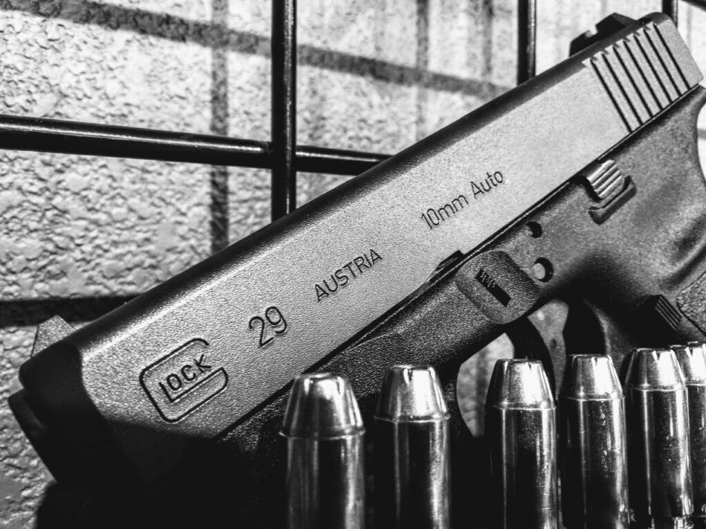 glock pistol and ammunition